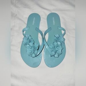 Mini Melissa Blue Floral  Sandals